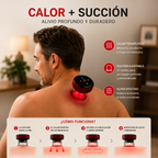 Ventosa Terapéutica Eléctrica 3 en 1 | Calor + Luz Roja + Masaje por Succión
