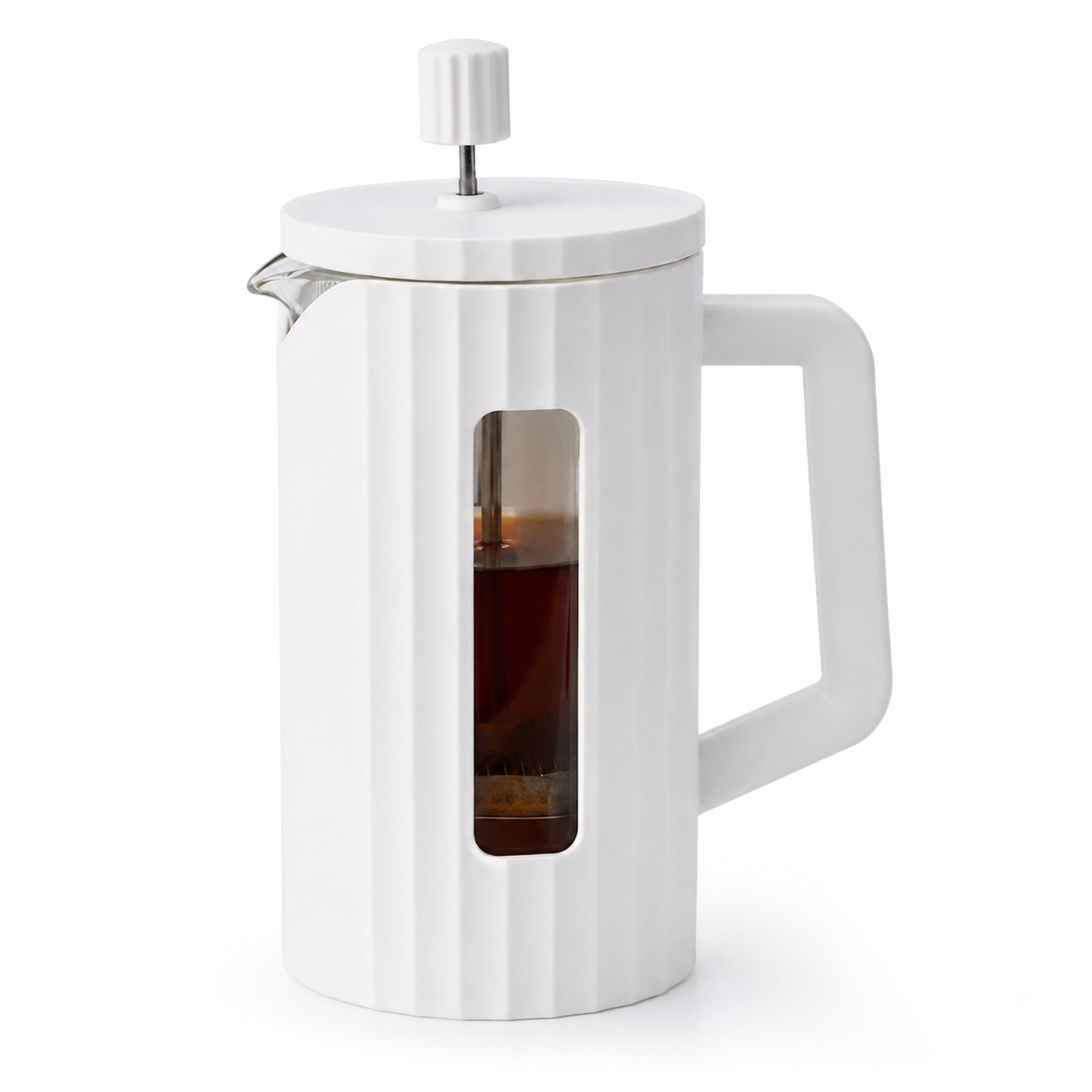 Cafetera Prensa Francesa 600ml Blanca - Vidrio