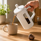 Cafetera Prensa Francesa 600ml Blanca - Vidrio