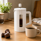 Cafetera Prensa Francesa 600ml Blanca - Vidrio
