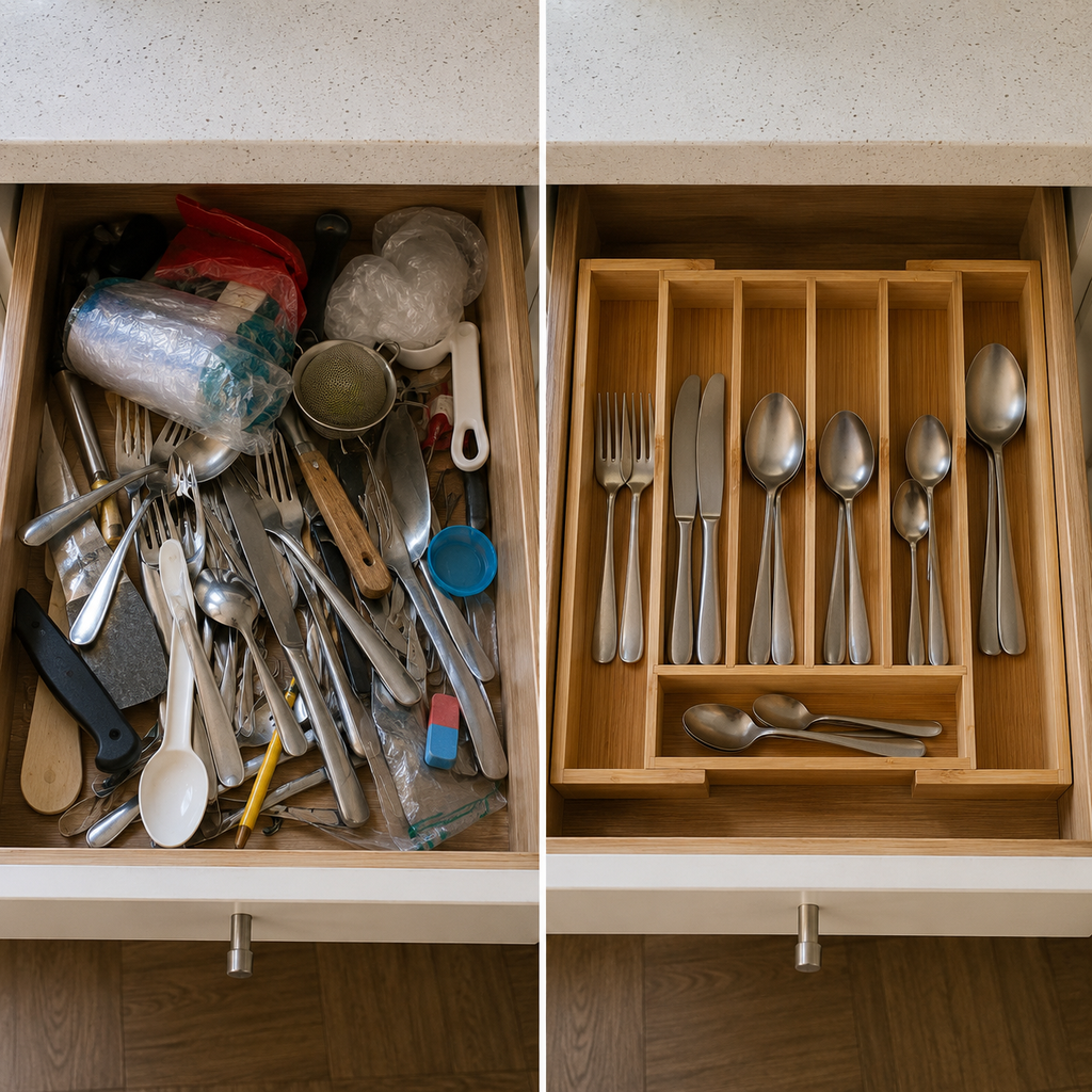 Kit Cocina Natural — Organizador + Tabla + Menaje 13 pzs