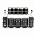 Organizador de Condimentos con Soporte Metálico 10 Piezas – Set de Especieros para Cocina