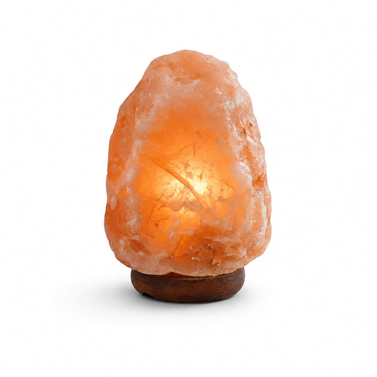 Luz Namasté® — Lámpara de Sal del Himalaya con Base de Madera