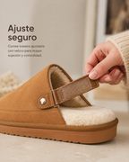 Pantuflas Zuecos Forradas Camel | Cálidas y Antideslizantes — SimpleBuy Uruguay