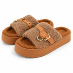 Pantuflas de Corderito con Plataforma