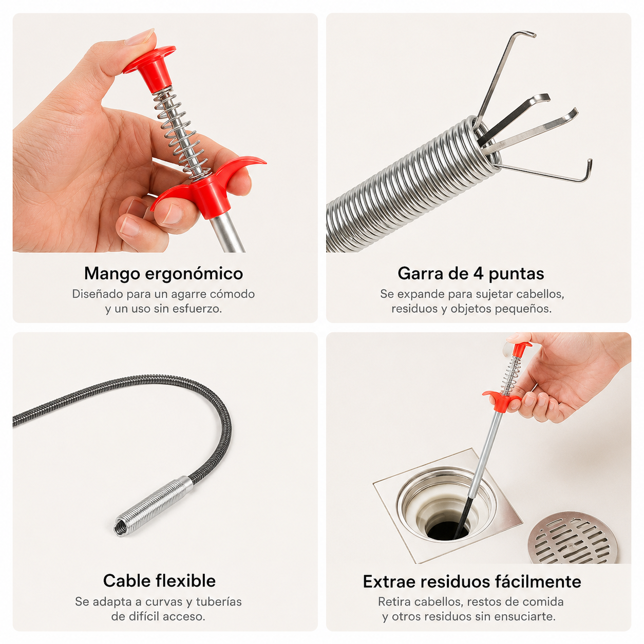FlexGrab™ SimpleBuy | Destapador Flexible de Cañerías