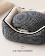 Set x3 Camas Para Mascotas Premium 3 Tamaños Gris | Abrigo y Confort para Invierno