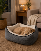 Set x3 Camas Para Mascotas Premium 3 Tamaños Gris | Abrigo y Confort para Invierno