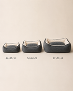 Set x3 Camas Para Mascotas Premium 3 Tamaños Gris | Abrigo y Confort para Invierno