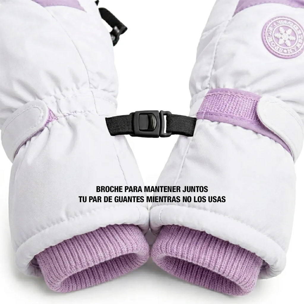 Guantes térmicos impermeables táctiles – Lila