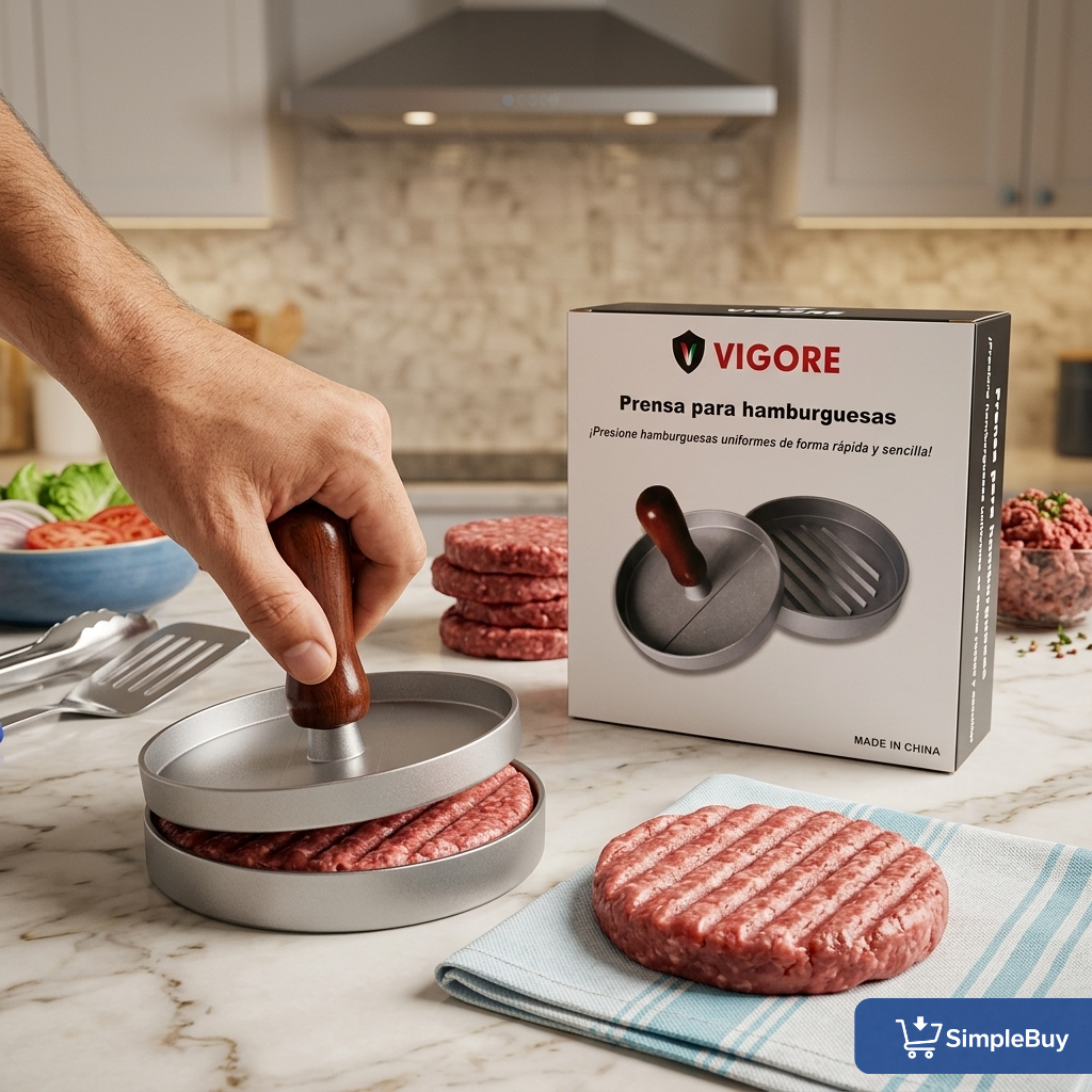 Prensa para Hamburguesas Vigore 11.5cm – Molde para Hamburguesas Caseras