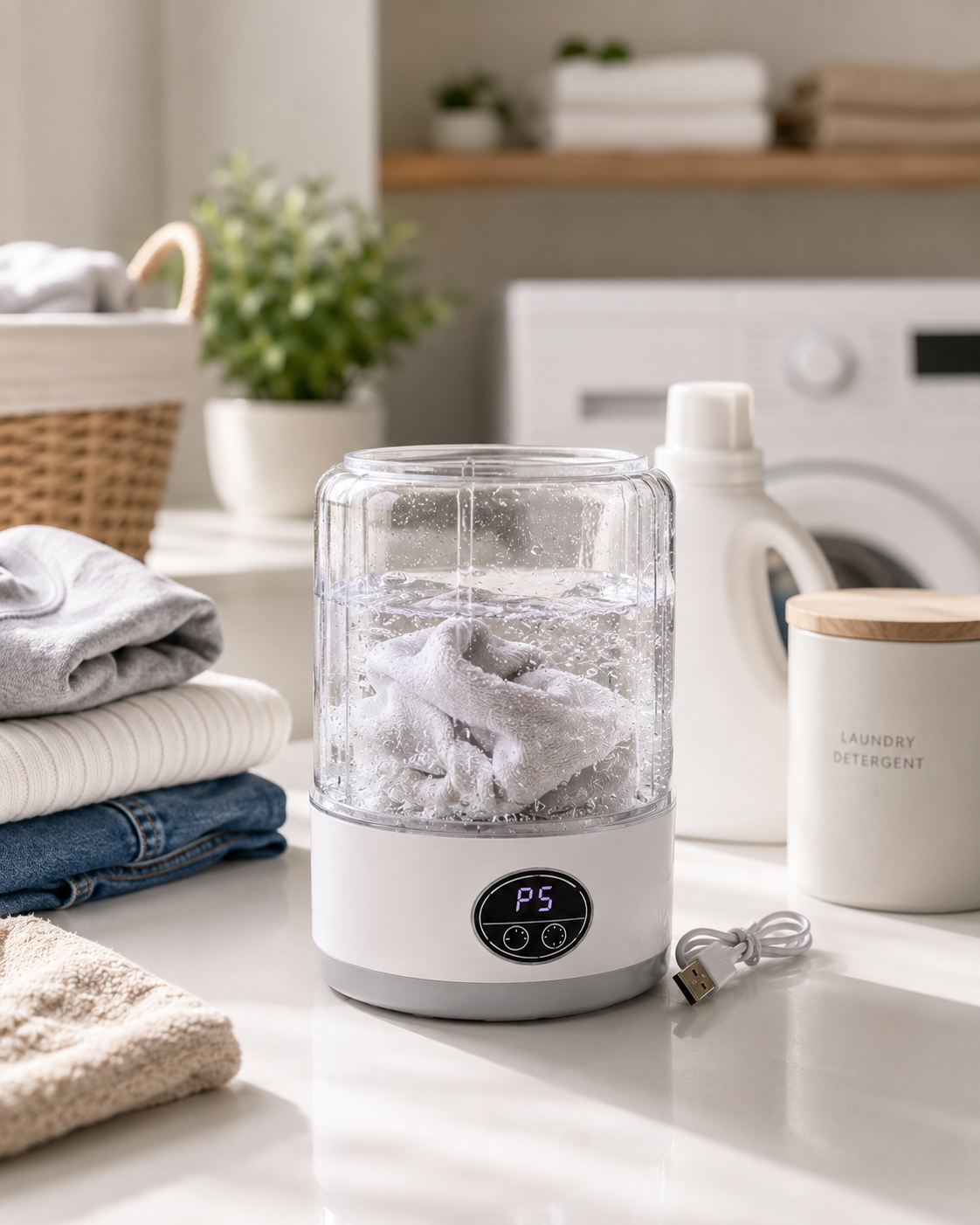 SimpleWash Mini™ | Mini Lavarropas Portátil USB