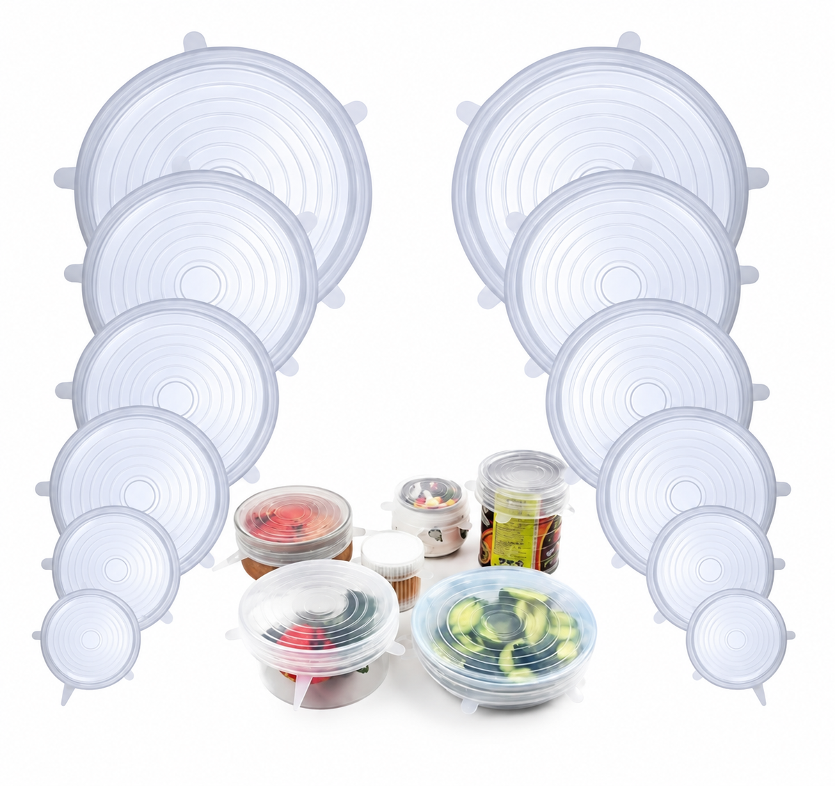EcoSello x6 — Tapas de Silicona Elásticas