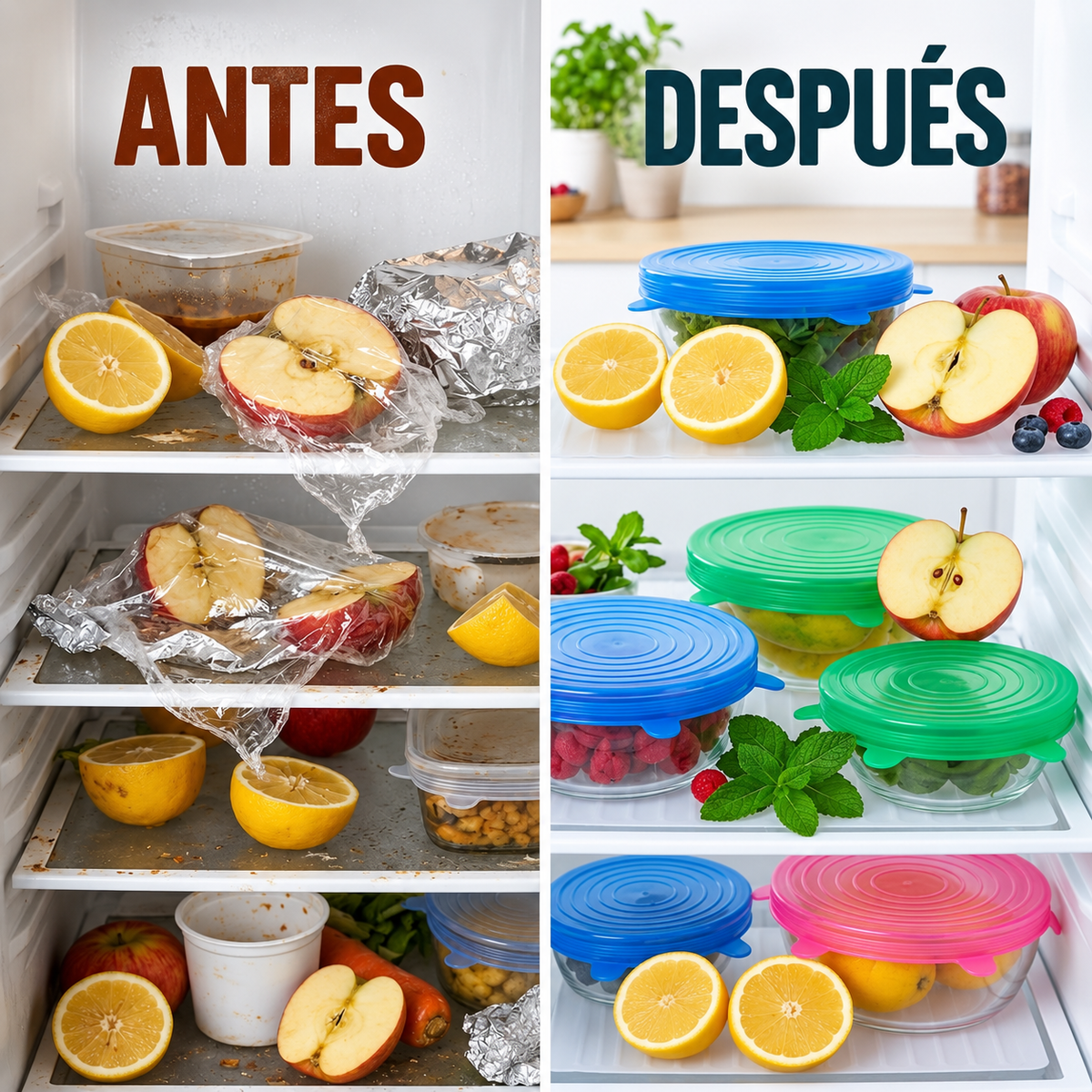 EcoSello x6 — Tapas de Silicona Elásticas