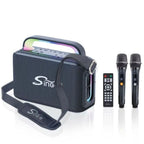 Parlante Karaoke Bluetooth con Micrófonos y Luces — 12000mAh